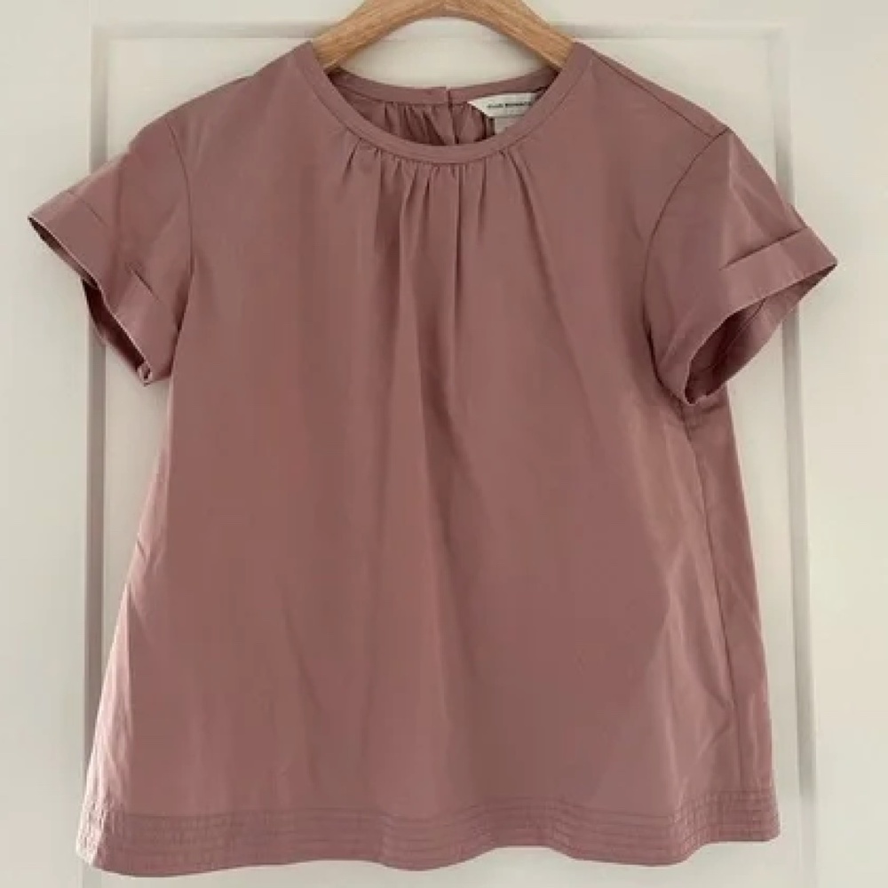 Shirred Crew Neck Top - New With Tags - NEVER WORN - Mauve